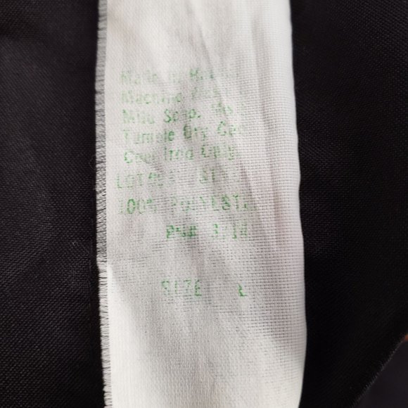 Vintage Hilo Hattie Men's Shirt L Black Bird of Paradise Floral Button Front - Picture 9 of 10